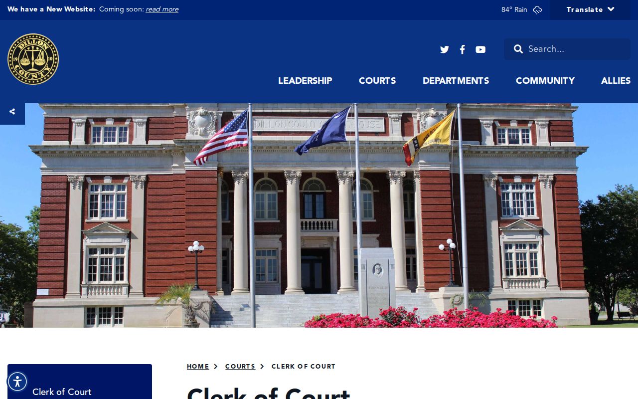 Dillon County 72-hour release court record source