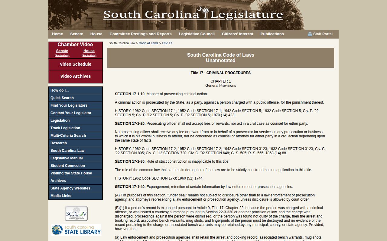 Dillon County released inmate mugshot publication and expungement law